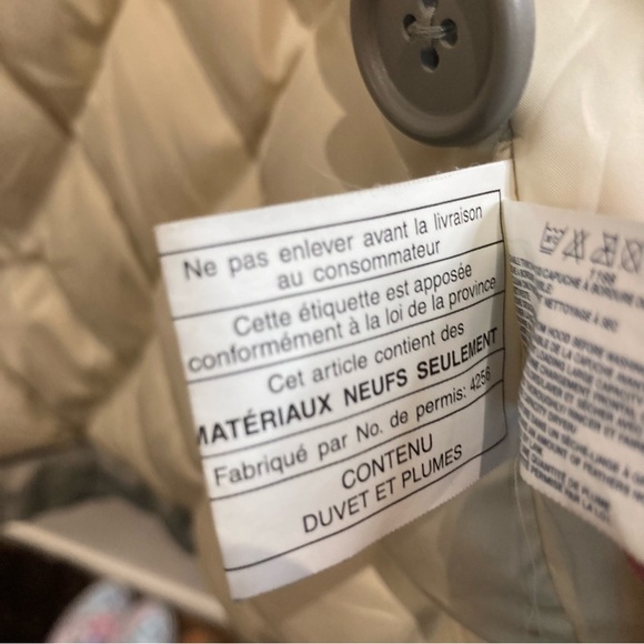 GAP Sz L Silver Quilted Cozy Drawstring Waist Many Pockets Puffer Coat  Jacket - Picture 14 of 14